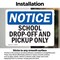 Signmission School Drop-Off And Pickup Only, 7 in W x Rectangle, Vinyl Decal OS-2PACK-NS-D-57-L-18252 - alternate 3